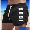 Shorts pour hommes Dsq D2 Marques Mens Summer Swim Fashion Trend Classic Luxury Designer Womens Man Swimming Short Casual Beach Pantaloncin Dhlev