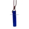 Pendant Necklaces Lots Healing Natural Stone Mineral Irregar Rec Quartz Pendum Amazonite Tiger Eye Lapsi Pink Crystal Drop Delivery Dhk96