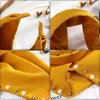 Шарфы треугольник повязка голова Bohemia Женщины Bandana Pearl Solid Color Elastic Hair Band