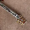 Anpassad butikelektrisk gitarr med ebenholts fingertavla, guldhårdvara, hög kvalitet, 6 stift