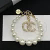 2023 Nouveau Luxe Naturel Perle Chaîne Bracelet Marque Classique Designer CC Bracelet De Mode Coréenne Charme Bracelet pour les femmes De Mariage Bijoux Cadeau