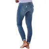 Jeans femme taille haute pour femmes mode Slim trou léopard Patchwork Long Sexy déchiré Denim pantalon Push Up petit ami