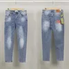 Jeans da uomo Designer 23SS NEW high street fashion brand uomo Ripped Biker Slim Fit Motorcycle Denim jean 4EPO