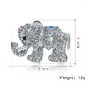 Brooches Rhinestone Elephant For Women Vintage Animal Pin Coat Scarf Jewelry Accessories