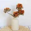 Fleurs séchées Mini Bouquet de fleurs naturelles Simple vent Okra feuille d'eucalyptus décoration de tournesol maison salon Table peut être envoyé