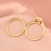 With Side Stones she 2 Pcs Yellow Gold Color Wedding Rings Set Solid 925 Sterling Silver 3Ct Halo AAAAA CZ Pear Cut Engagement Rings for Women 230703