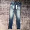 Fioletowa marka mody dżinsy chłodne luksusowe designerskie dżinsowe sproszone w trudnej sytuacji Black Blue Jean Slim Fit Rozmiar motocyklowy 30-38 JZDZ