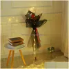 Autres Fournitures De Fête De Fête Led Ballon Lumineux Rose Bouquet Transparent Clignotant Bobo Ball Anniversaire Décor Valentines Wedd Dht2F