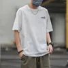 Mannen T Shirts Halve Maan Grappige T-shirts Mannen Oversized Korte Mouw Grafische Gedrukte T-shirt Zomer Hip Hop Katoen Tops y2k Streetwear Kleding