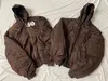 High Street Original marron à capuche coton veste Bomber vestes surdimensionnées Bomber à la mode patché étiquettes manteau