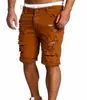 Erkek Şort Erkek Moda Erkekler Sıska Pist Düz Kısa Denim Pantolon Pist Düz Yıkılmış Yırtık Kot Şort Z230703