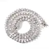 Designer Jewelry Pass Diamond Test 3 mm - 5 mm de ancho 925 Plata chapada en oro Moissanite diamante tres puntas collar de tenis / cadena de pulsera