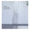 Party Decoration 6pcs Centerpiece Candelabra Clear Candle Holder Akrylljusstakar för S Event Drop Delivery Home DHPVN