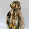 Szaliki 90 cm * 90 cm szalik szalik szal z nadrukiem jedwabny jedwab filc scarf scarf dama head chusta