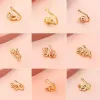 Gold Fake Piercing Clip Nose Ring Cuff Body Jewelry for Women New Trend Ear Cuffs Heart Cross Flowers Clip Nose Rings 22 styles