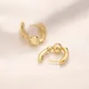 Luxury Brand Designers Letters Stud 18K Gold Plated S925 Silver Flower Geometric Famous Women Stainless Steel Round Earring Wedding Party Jewerlry Gifts