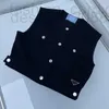 T-shirt femme designer Designer Retro Femme Denim T Noir Botton Manteau Eté Veste Sans Manches Femme Marque Tops ZM7K 95EB