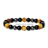 Beaded 8Mm Colorf Tiger Eye Hematite Bracelets Black Stone Bead Magnetic Protection So Jewelry Psera Drop Delivery Dhah3