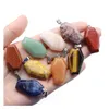 Подвесные ожерелья формируйте форму Fortune Feng Shui Reiki Healing Stone Quartz Agates Crystal Tiger Eye Charms Jewelry Make Drop Deli Dho3p