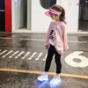 Sneaker Kids LED LED BLOWING Sneakers USB Carica scarpe per grils luminose mesh traspirabili per ragazzi non slittanti scarpe da illuminazione non slitta