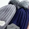 Berets N7YD Knitted Hat Knitting Winter For W/ Thermal Beanie All-match Coldproof Halloween Xmas