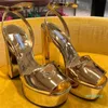 여성 패션 패션 새틴 특허 버클 쿨 신발 디자이너 13cm 하이힐 35-42 레이디 로마 샌들 상자와 플랫폼 힐 샌들