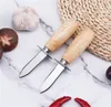 Stainless Steel Oyster Knife Wood Handle Oysters Shucking Knives Kitchen Seafood Sharp-edged Shell Opener Scallops Shells Openers JL1426