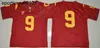 American College Football Wear USC Trojans 9 JuJu Smith-Schuster Jersey Herr College Football Sam Darnold Adoree Jackson 32 OJ Simpson Stitched Röd Vit Storlek