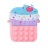 Girl Fashion Silicone POP Toy Bag Ice Cream One Shoulder Messenger Change Storage Bags