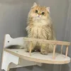 Scratchers Cat klimmen houten muur gemonteerd hangmat bed huisdier meubels kitten plank set kat ronde springplank post boomhut speelgoed
