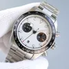 Nowe klasyczne zegarki retro męskie ceramiczne ramki 41 mm Men Automatyczny kwarc Chronograf Designer Watch Wristwatch