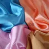 Halsdukar Lyxmärke Sidenscarf Dam Satin Enfärgad Hijab Halsduk Muslim Pareo Bandana Kvinnlig Sjal Wrap Pannband Foulard 90*90cm J230703