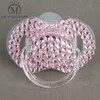 Baby Teethers Toys Personalised any name set stunning pink bling pacifier clip holder dummy with for lovely baby 230703