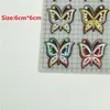 120 gemischte 12-Farben-Schmetterlings-Patches, Pailletten-Patch-Set zum Aufbügeln, Aufnähen, Motiv-Abzeichen fix2530