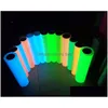 Andere decoratieve stickers Lichtgevend warmteoverdrachtsvinyl 1 rol 50M fluorescerende blanco sublimatie Glow in Dark Printing Film voor Garme Dh8Vn