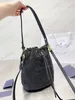 여자 밀짚 가방 버킷 가방 나일론 숄더백 호스 체인 핸드백 디자이너 크로스 바디 레이디 작은 토트