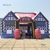 New Smart Inflatable Pub House 12m Giant Party Bar Tent Blow Up Public House For Club And Family Events