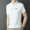 Polos para hombre, camiseta informal con solapa para hombre, camiseta de verano fina ajustada, camiseta de buena calidad, camisetas transpirables suaves HAZZYS, camisetas de negocios 230703