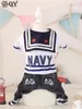 Hundebekleidung Haustierprodukte Navy Sailor Pyjamas Sommer Frühling Teddy Yorkie Baumwollkleidung für Hunde Welpen Katzenkleidung XS-XL