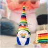 Рождественские украшения Rainbow Gnome безработный плюшевый карликовый подарки фигурки игрушки для дома декорирование деликатное эльф декор доставка кукла доставка Ga Dhaiw