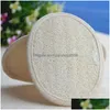 Spazzole da bagno Spugne Scrubbers Soft Exfoliating Natural Loofah Sponge Pad Rimuovi la pelle morta Cuscinetti Strumenti Drop Delivery Home Gard Dhe5I