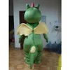 2018 usine directe adulte personnage de dessin animé mignon dragon vert mascotte Costume Halloween costumes de fête234b