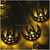 Other Event Party Supplies Ramadan Festival 10 Led String Light Islamic Eid Home Garden Decor Moon Castle Decoration Drop Delivery Dhsbq