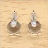 Stud 8Mm Natural Stone Crystal Earrings Tiger Eye Rose Quartz Turquoises Amethyst Opal Beads Earring For Women Wholesale Drop Delive Dho3Q