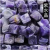 Stone Polished Square Block Ornament Reiki Healing Chakra Natural Bead Palm Quartz Mineral Crystal Tumbled Gemstones Hand Piece Home Dhrez