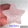 Stone 3Cm Mini Star Statue Ornament Natural Crystal Carving Home Decoration Crystals Polishing Gem Healing Jewelry Drop Delivery Dhykh