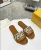 Slippers 2022 Designer New Fashion Slippers Ladies Sandals Letter Slide Splicing Summer Original Box Dust Bag T230710