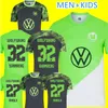 23/24 Wolfsburg Soccer Jersey 2023 Home Lacroix Waldschmidt Waldschmidt L.Nmecha Away Kaminski Baku F.Nmecha Wind Arnold Gerhardt Football