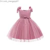 Abiti da ragazza Abiti da ragazza Abito per bambini Cinturino in tulle Fluffy Princess Eleagnt Party Tutu Abiti da ballo Bambini Matrimonio Sera Bowknot Abito 1-5 anni Z230704