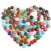Stone Carved Heart Ornaments Natural Rose Quartz Turquoise Naked Stones Decoration Hand Handle Pieces Diy Necklace Accessories 15Mm Dh3Jz